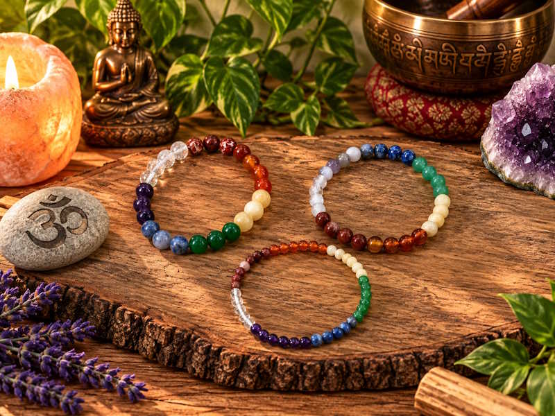 Pulsera 7 chakras bola